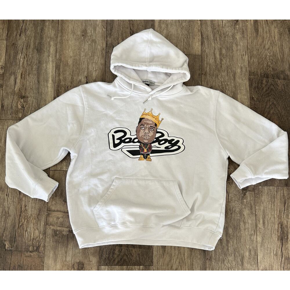 Headgear Classics Notorious B.I.G. Biggie Bad Boy Graphic Print Hoodie Sz Large